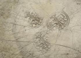 Antik ón tálak ( 4db), jelzettek (különféle), d:22 cm (4×)