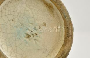 Iparművészeti Vállaltos Gorka váza,  mázas kerámia, jelzett, hibátlan, m: 28 cm