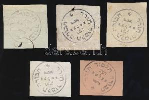 Románia/Máramaros (Maramures) 5klf típusú zsidó ortodox vágási jegy 20B (1x), 25B 2klf, 50B 2klf T:I...