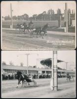 20 db lovasokat, lóversenyt ábrázoló fotó a 20-as 30-as évekből