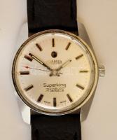 Roamer Superking mechanikus karóra, Inkablokkos, hibátlan gyönygház számlappal, új bőr szíjjal