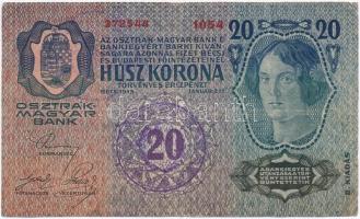 1913. 20K hamis  "Nagybánya Veresvzi M. Kir. Bányaművezetőség" felülbélyegzéssel (fake ove...