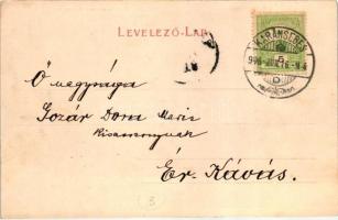 Karánsebes, Caransebes; látkép, Fő tér, piac, árusok, Grünsberger S. Géza üzlete / general view, mai...