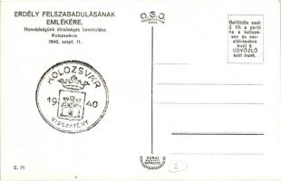 1940 Kolozsvár, Cluj; bevonulás / entry of the Hungarian troops, 'Kolozsvár visszatért' So...