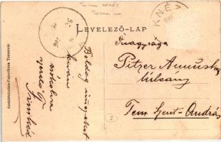 Temeskenéz, Kenéz, Chinez, Satchinez; Postamt, Gemeindehaus / Postahivatal, Községháza / post office...