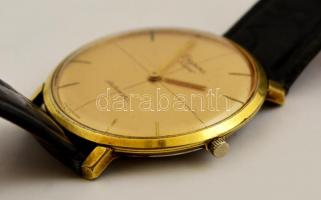 cca 1960 Dugena automata férfi karóra, működőképes szép állapotban, bőr szíjjal