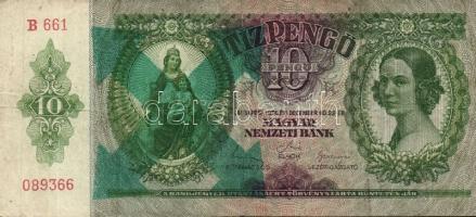 1930-1943. 10P + 20P + 50P + 100P zöld "nyilaskeresztes" fny-sal 4klf db T:II,II-