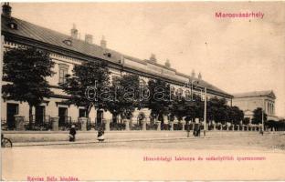 Marosvásárhely, Targu Mures; Honvédségi laktanya és székelyföldi iparmúzeum, Révész Béla kiadása / military barracks, Transylvanian crafts museum (EK)