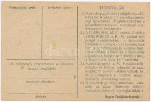 1946. 10.000AP nem kamatozó Pénztárjegy "Másra Át Nem Ruházható" bélyegzéssel T:III