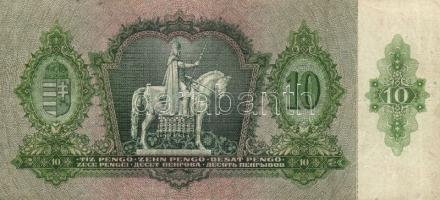 1930-1943. 10P + 20P + 50P + 100P zöld "nyilaskeresztes" fny-sal 4klf db T:II,II-