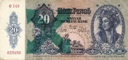 1930-1943. 10P + 20P + 50P + 100P zöld "nyilaskeresztes" fny-sal 4klf db T:II,II-