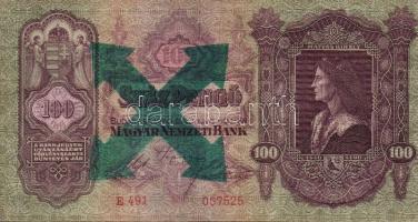 1930-1943. 10P + 20P + 50P + 100P zöld "nyilaskeresztes" fny-sal 4klf db T:II,II-