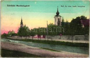 Mezőtelegd, Tileagd; Református és római katolikus templomok / churches (EK)