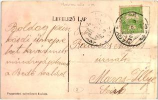 Nagybacon, Batanii Mari; Községháza és vásár, piac, árusok. Fogyasztási szövetkezet kiadása / town h...