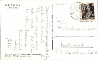 Óradna, Alt-Rodna, Rodna; Állami iskola, Szenkovits Gerő kiadása / school