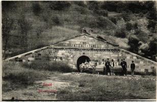 Parajd, Praid; Erzsébet táró, bányászok csillékkel, Illyés Albert kiadása / mine, miners