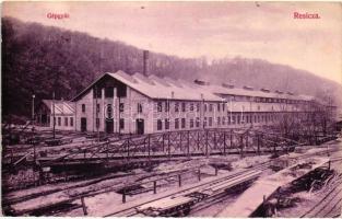 Resicabánya, Resita; Gépgyár, iparvasút, Neff Antal kiadása / machine factory, industrial railway (EK)