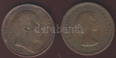 Nagy-Britannia 1907. 1F VII.Edward T:3 + 1954. 1F II.Erzsébet T:3+