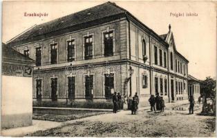 Érsekújvár, Nové Zamky; Polgári iskola, cipész üzlet / school, shoemaker shop (EK)