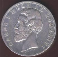 Románia 1881. 5L Ag "5*" a peremen T:3+ R!