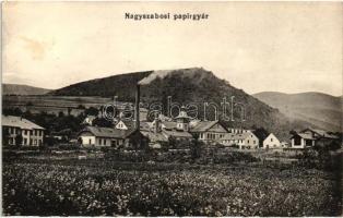 Nagyszabos, Nagyszlabos, Slavosovce; Papírgyár / paper factory / Papierfabrik