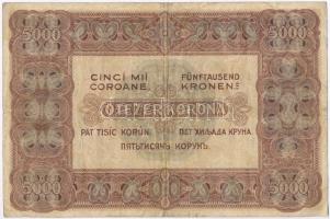 1920. 5000K "Orell Füssli Zürich" piros sorozat- és sorszám T:III-
Hungary 1920. 5000 Kor...