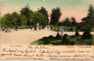 Pöstyén, Piestany; Neue Parkallee / Új park / park (EK)