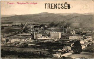 Trencsén, Trencín; Tiberghien-féle szövőgyár, Gansel Lipót kiadása / weaving mill (EK)