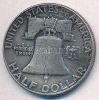 Amerikai Egyesült Államok 1962D 1/2$ Ag "Franklin" T:2,2- patina
USA 1962D 1/2 Dollar Ag ...