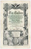 1866. 1G STN vízjeles T:III- restaurált Austrian Empire 1866. 1 Gulden STN watermark C:VG restored Adamo G97