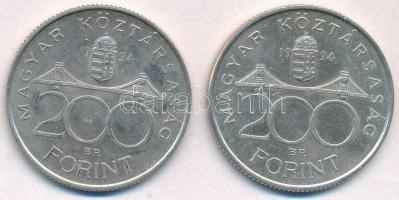 1994. 200Ft Ag "Deák" (2x) T:2