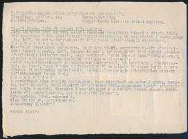 1945 Nyíregyháza lakás kiutalás utáni kérelem városi illetékbélyegekkel