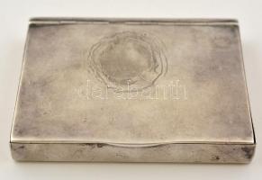 Ezüst(Ag) névjegykártyatartó, jelzett, 9x7x1,5 cm, nettó: 154,9 g