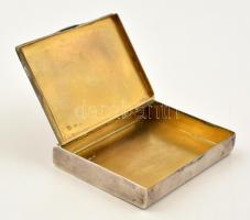 Ezüst(Ag) névjegykártyatartó, jelzett, 9x7x1,5 cm, nettó: 154,9 g