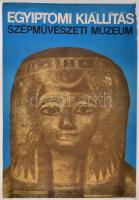 cca 1970 Szépművészeti Múzeum egyiptomi kiállítás plakát, szélén kis szakadás, 81x56,5 cm