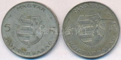 1947. 5Ft Ag "Kossuth" (2x) T:2-,3
Adamo F8.1