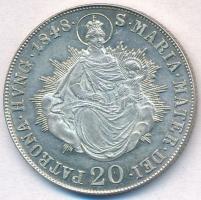 1848B 20kr Ag "V. Ferdinánd" T:1,1- juszt