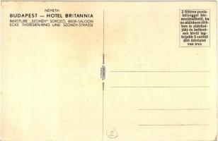 Vízből fogott, vízben főtt halra vizet ne igyál! A budapesti Hotel Britannia és Szondy Söröző grafik...