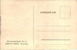 Kmetty János magyar festő és grafikus önarcképe, Krausz J. és Társa kiadása. MA 35. számú levelezőla...
