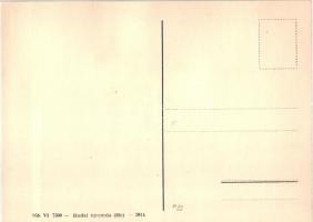Matróz. Bélyegekből kivágott és összeragasztott képeslap. Budai nyomda / Mariner. Made out of stamps