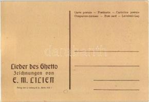 Lieder des Ghetto, Zeichnungen. Verlag von S. Calvary & Co. / Judaica art postcard s: E. M. Lili...