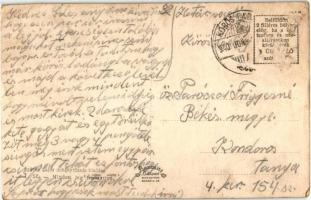 Körösladány, látkép, Meran kastély, Sántha Lajos kiadása (ázott / wet damage)