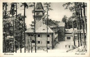 5 db RÉGI magyar városképes lap turistaházakkal (Visegrád, Mátraháza, Salgótarján, Mátraszentimre), ...