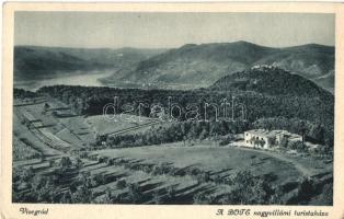 5 db RÉGI magyar városképes lap turistaházakkal (Visegrád, Mátraháza, Salgótarján, Mátraszentimre), ...