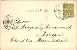 Budapest VI. Oktogon, villamos, Erenyei Lajos, Sokulski,  Kömlődi Jakab üzletei, Cukrászda, Divald K...