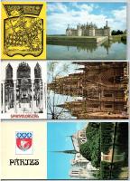 Párizs és Loire menti kastélyok 2 modern magyar kiadású képeslapfüzet eredeti csomagolásban