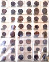 Római Birodalom ~76db-os vegyes, tisztítatlan római bronz és rézpénz tétel, főleg III. és IV. század...