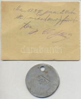 Csehszlovákia / Vágsellye 1937. "Artézi fürdő" kádfürdő bérletjegy + Al biléta "175&q...