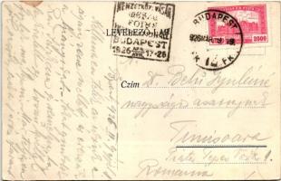 Budapest VII. Rákóczi út 58. Hotel Metropole szálloda reklámlapja, belsők, villamos, Pápai Ernő kiad...