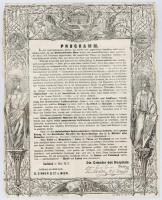 Csehország / Történelmi tartomány / Karlovy Vary 1851. Karlsbadi Kórház tájékoztatót a nyereményjátékról T:II,II- Bohemia / Karlovy Vary 1851. Hospitales zu Carlsbad information sheet about the lottery C:XF,VF